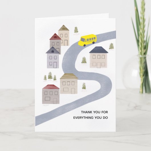 Busfahrer Weihnachten Danke, Lehrer Karte (Vorderseite)