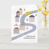 Busfahrer Weihnachten Danke, Lehrer Karte (Gelbe Blume)