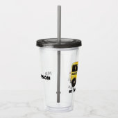 Busfahrer Yellow School Buslehrer Bildung Acryltrinkbecher (Rechts)