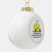 Busfahrergeschenk, Schneeflocken Keramik Kugel-Ornament (Links)