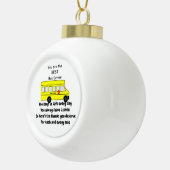 Busfahrergeschenk, Schneeflocken Keramik Kugel-Ornament (Rechts)