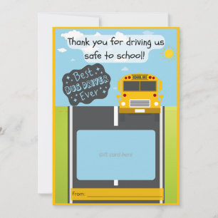 Busfahrergeschenkkartenhalter Dankeschön-Karte Dankeskarte