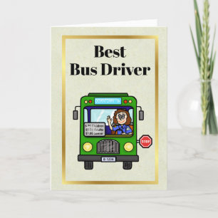 Busfahrerin bei Frauen Danke Karte