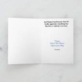 Busfahrerin für die weibliche Schule Danke Karte (Innenseite)