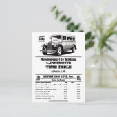 Busfahrplan für Innsmouth Joe Sargent Postkarte (Stehend Vorderseite)