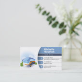 Busfahrt | Agent für Reisen Visitenkarte (Stehend Vorderseite)