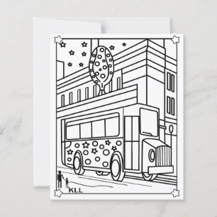 Busfärbeseiten für Kinder