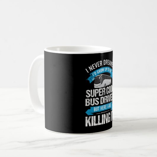 Busgestaltung für Schulbusse oder Busfahrer Kaffeetasse (Vorderseite Links)