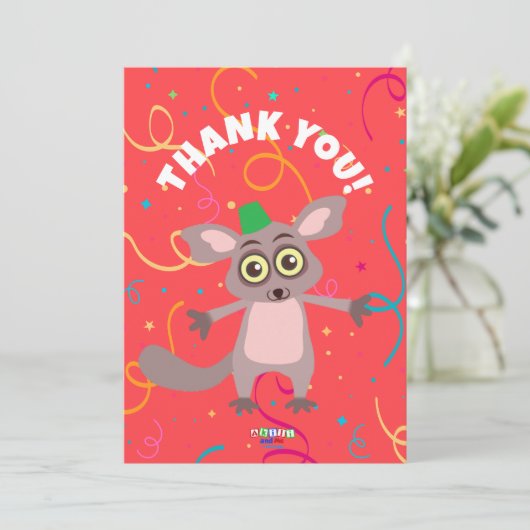 Bush Baby danke Ihnen Karten (Horizontal) (Stehend Vorderseite)