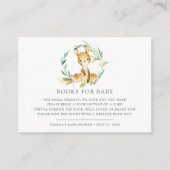 Bush Baby Kangaroo Baby Shower Book Request Cards Begleitkarte (Vorderseite)
