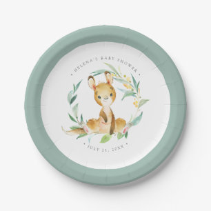 Bush-Baby-Känguru-Babyparty-Pappteller Pappteller
