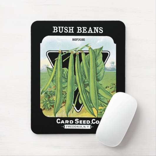 Bush Beans Seed Packet Label Mousepad (Mit Mouse)