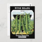 Bush Boans Seed Pack Gemüse Garten schwarz NY Postkarte (Vorne/Hinten)