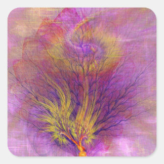 Bush brennen quadratischer aufkleber