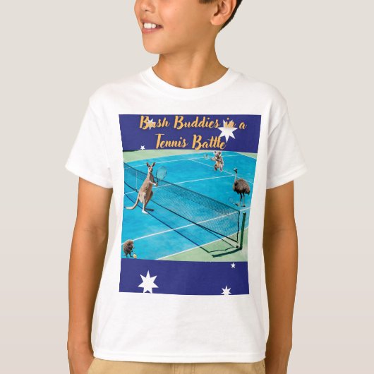 Bush Buddies in einem Tenniskampf T-Shirt (Vorderseite)