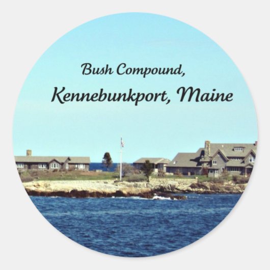 Bush Compound, Kennebunkport, Maine Runder Aufkleber (Vorderseite)
