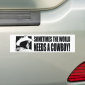 BUSH-Cowboy-Hat-White Autoaufkleber (Auf Auto)