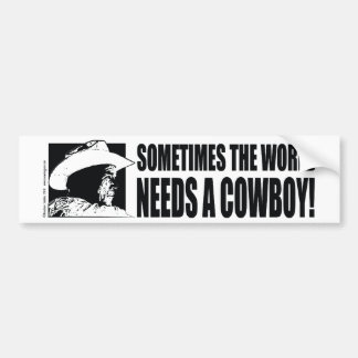 BUSH-Cowboy-Hat-White Autoaufkleber