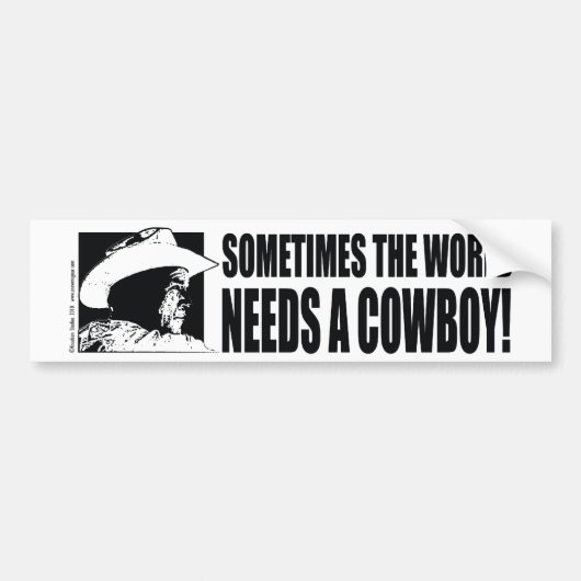 BUSH-Cowboy-Hat-White Autoaufkleber (Vorne)