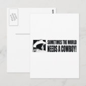 BUSH-Cowboy-Hat-White Postkarte (Vorne/Hinten)