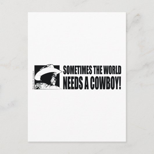 BUSH-Cowboy-Hat-White Postkarte (Vorderseite)