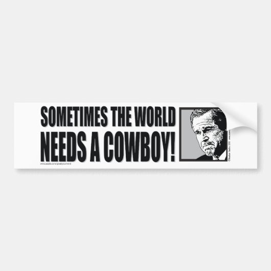 BUSH - COWBOY-White Autoaufkleber (Vorne)