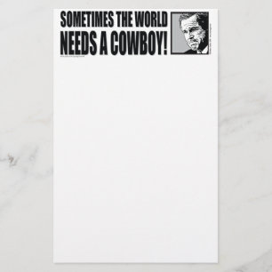 BUSH - COWBOY-White Briefpapier