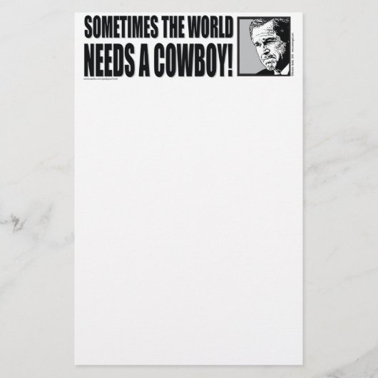 BUSH - COWBOY-White Briefpapier (Vorderseite)