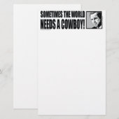BUSH - COWBOY-White Briefpapier (Vorne/Hinten)