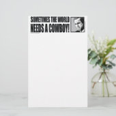 BUSH - COWBOY-White Briefpapier (Stehend Vorderseite)