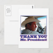 Bush-Danke Postkarte (Vorne/Hinten)