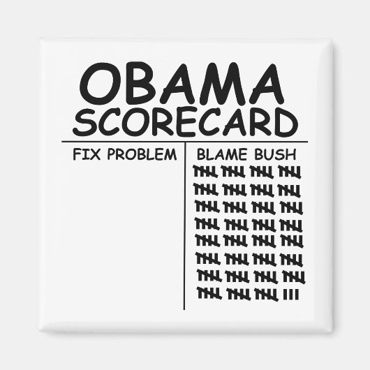 Bush die Schuld geben Magnet (Vorne)