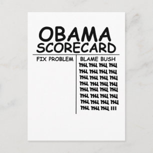 Bush die Schuld geben Postkarte