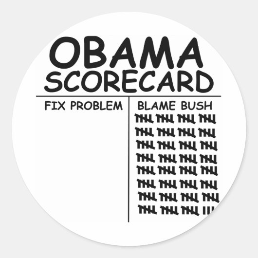 Bush die Schuld geben Runder Aufkleber (Vorderseite)