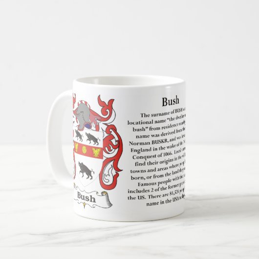 Bush-Familien-Wappen Tasse (Vorderseite Links)