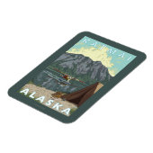 Bush Flugzeug & Fischen - Katmai, Alaska Magnet (Linke Seite)