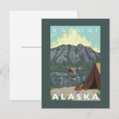 Bush Flugzeug & Fischen - Katmai, Alaska Postkarte (Vorne/Hinten)