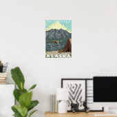 Bush Flugzeug & Fischerei - Ankerplatz, Alaska Poster (Heimbüro)