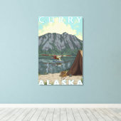 Bush Flugzeug & Fischerei - Curry, Alaska Leinwanddruck (Insitu (Holzboden))