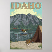 Bush Flugzeug & Fischerei - Idaho Poster (Vorne)