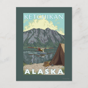 Bush Flugzeug & Fischerei - Ketchikan, Alaska Postkarte