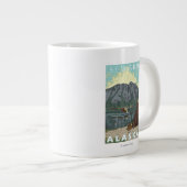 Bush Flugzeug & Fischerei - Seward, Alaska Jumbo-Tasse (Vorderseite Rechts)