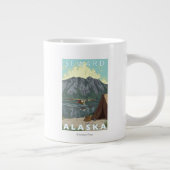 Bush Flugzeug & Fischerei - Seward, Alaska Jumbo-Tasse (Rechts)