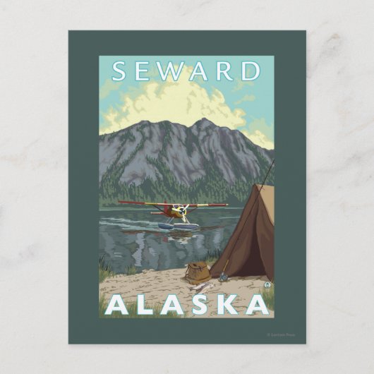 Bush Flugzeug & Fischerei - Seward, Alaska Postkarte (Vorderseite)