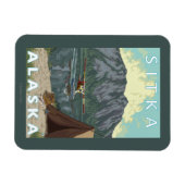 Bush Flugzeug & Fischerei - Sitka, Alaska Magnet (Horizontal)