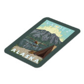 Bush Flugzeug & Fischerei - Valdez, Alaska Magnet (Linke Seite)