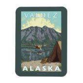 Bush Flugzeug & Fischerei - Valdez, Alaska Magnet (Vertikal)