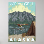 Bush Flugzeug & Fischerei - Wrangell, Alaska Poster (Vorne)
