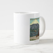 Bush Flugzeug & Fischerei - Yellowstone National Jumbo-Tasse (Vorderseite Rechts)