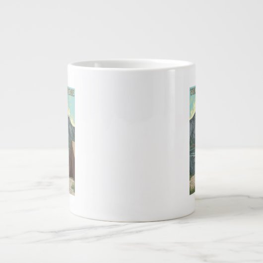 Bush Flugzeug & Fischerei - Yellowstone National Jumbo-Tasse (Vorderseite)